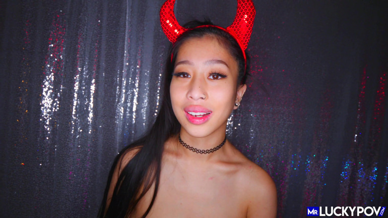 Mr.Lucky POV: Late night with young busty all natural Asian girlfriend