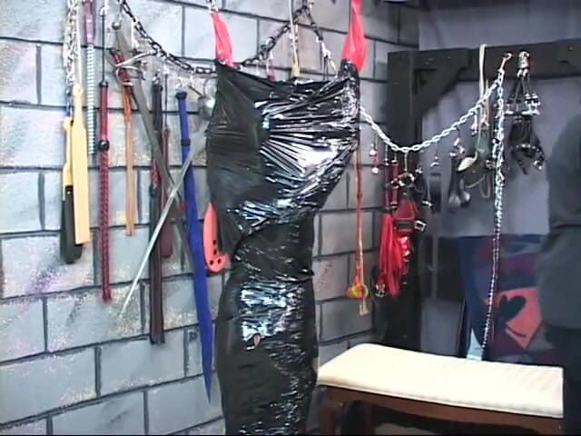 Maledom Austria: Fullbody tape covering and bondage