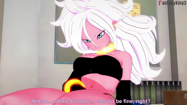 Fantasy king: Android 21 在图书馆自慰，所以我帮助她 - 龙珠 zex 系列