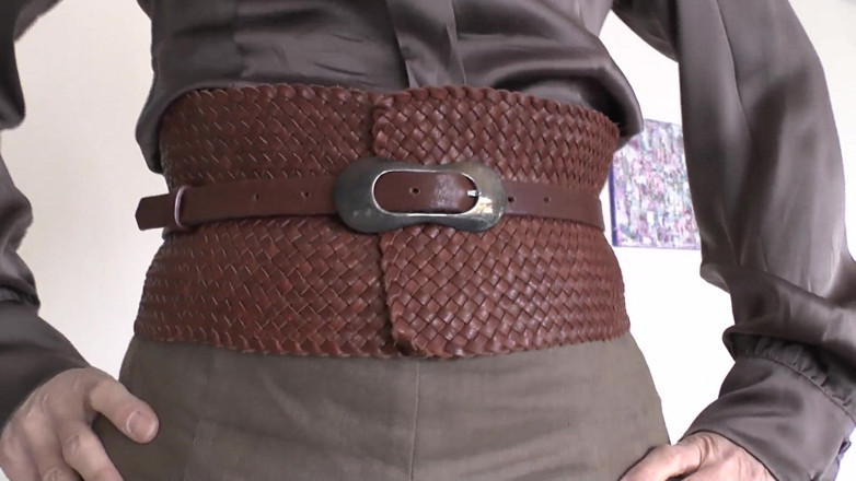 Lady Victoria Valente: Exciting Belt Fitting with a Linen Skirt, Part 2, Lady Victoria...
