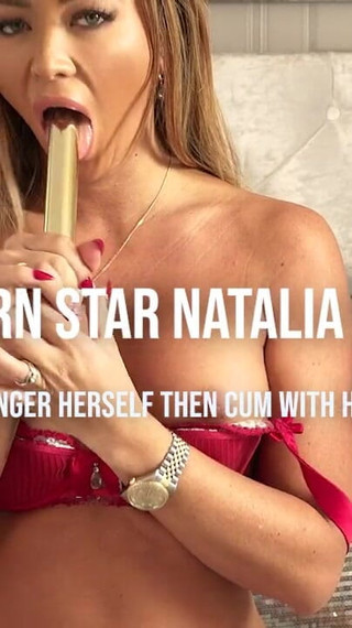 Xcellent-Models: Stunning Porn Star Natalia Forrest's Gold Vibrator to Orgasm.!