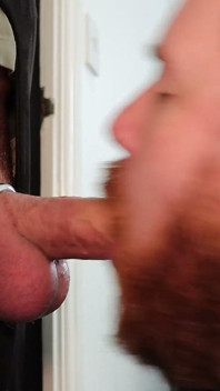 Fetter schwanz, gloryhole-blowjob