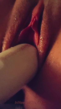 Left with the Hitachi Wand in My Pussy