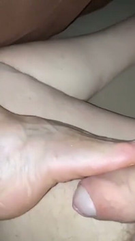 Cum on Mature Granny Rough Soles and Ass