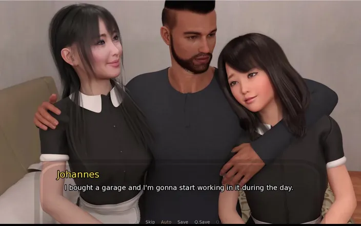 Johannes Gaming: Grandmas House - Johannes Fucked Elizabeth... Shizuka and Asami Spend Some...