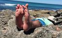 Manly foot: Tirando meus pés doloridos quando cheguei cara 2 com um tubarão! -...