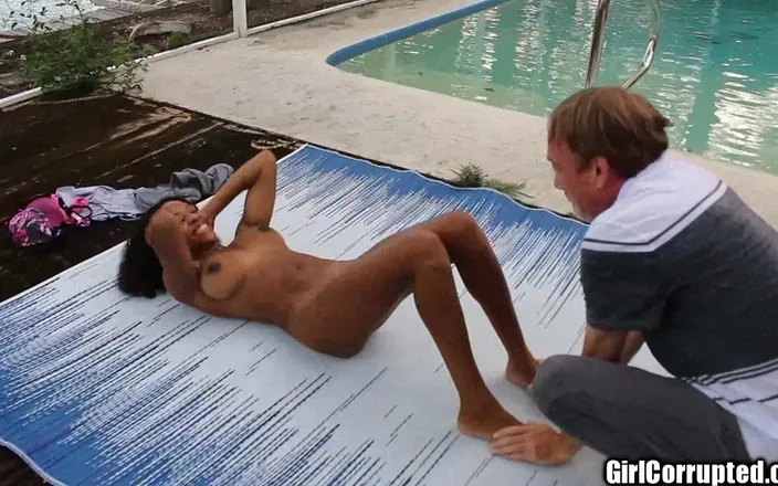 Girl Corrupted: Hot Black Titty Ivy Excersize Nude on Filthy Dirty D...