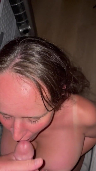Mrpunk: Huge cumshot on my wife’s 34DDD all natural tits!!