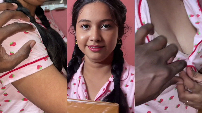 Apple Porn: Une étudiante fait une branlette pour une note supplémentaire