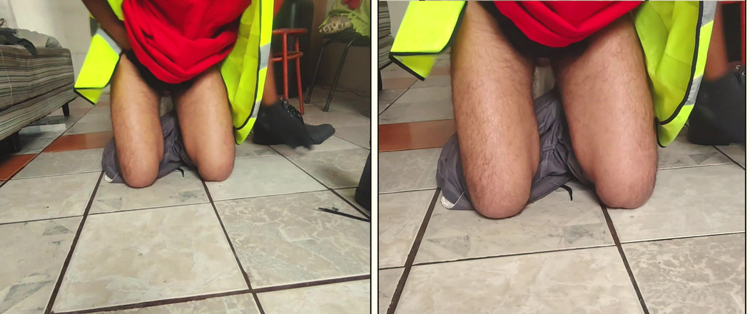 Stink HairyMale: Biała bielizna - Pracownik (podwójna kamera)