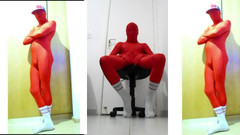 naru zentai: Zrzka zentai na židli