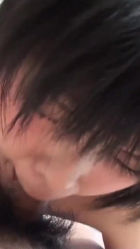 Hairy asian teen fucking on the bed