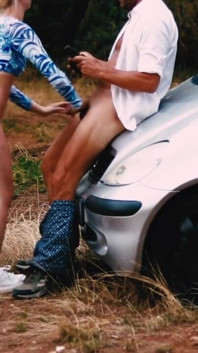 Romanian Hitchhiker Blowjob on Motorway in France