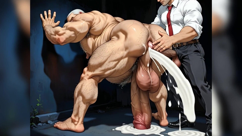 Gayming: Mladý děda šuká do zadku, mrdka