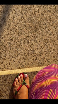 Fresh White Pedicure Available for Customs and Video Chat