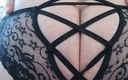 Dragontrainer: CD Teases in Black Sheer Lingerie