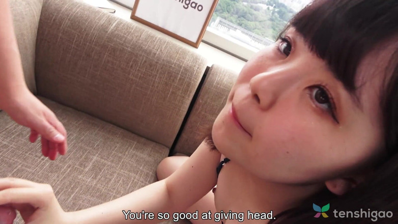 Tenshigao: Japanese Amateur cutie in tiny black bikini Ayumi Honda first...