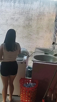 Wife Left and the Maid Couldn't Stop My Erect Dick