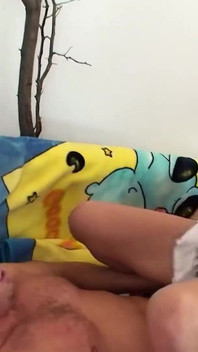 Young skinny teen is banged by stepbrother in her room