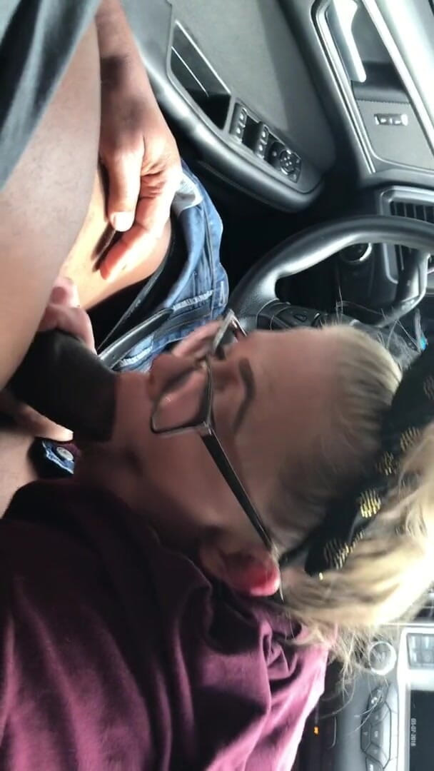 Tickled Pink Productions: Blonde slut wife sucks super fat bbc in car