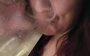 Latinaknows_best: Beautiful Latina Piss in a Glass and Drinks It All