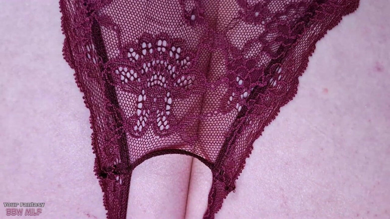 BBW_Wife: Большие сиськи и волосатая киска в кружевном нижнем белье - смотри, как я играю с моей возбужденной зрелой пиздой милфы только для тебя