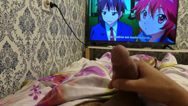 SexMamon: watching cartoons, cumming in bed, beautiful slow motion