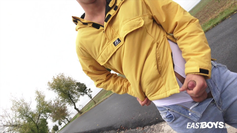 East Boys studio: Big Dick Handjob in the Car with Finn Harper