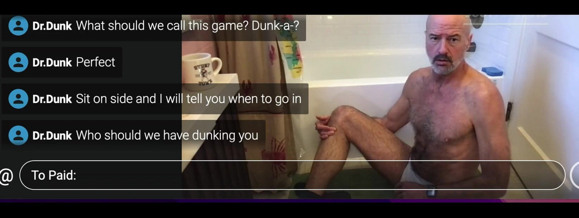 Guy Grey: Guy Getting Dunked in a Tub.
