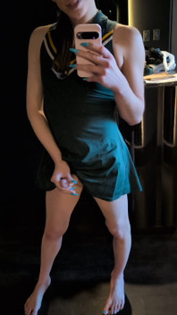 Cute Fem Has a Surprise Under Her Skirt