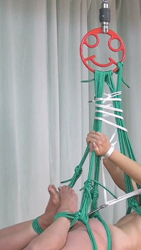 Suspension for Blowjob and Fucking