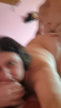 Slut Gags on Fat Cock