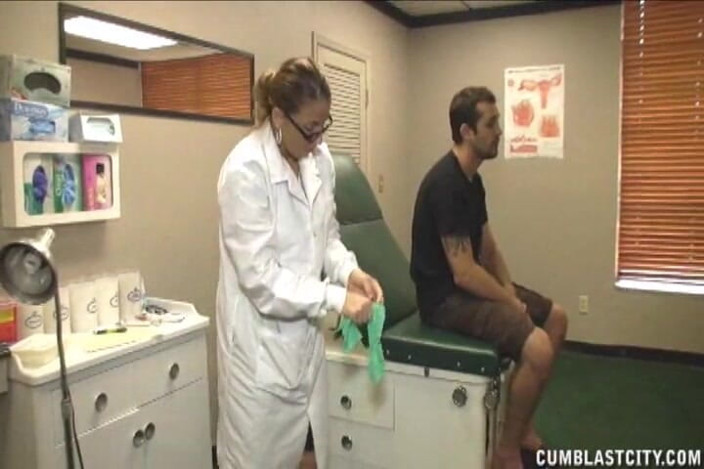CumBlastCity: Dr Stacie Starr Examines Billy and Gets Blasted with Cum