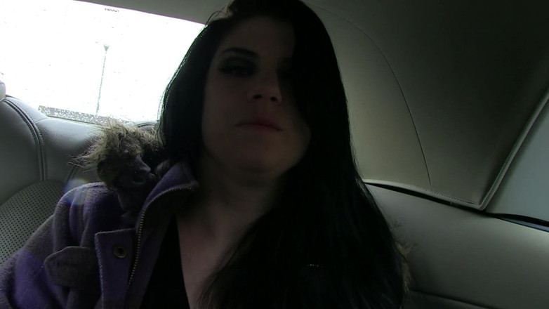 Kinky Porn Freaks: Lucia Love gets naked in a car and pisses outdoor