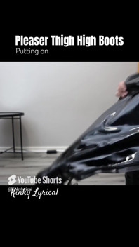 Boots Fetish - Putting on Pleaser Thigh High Boots