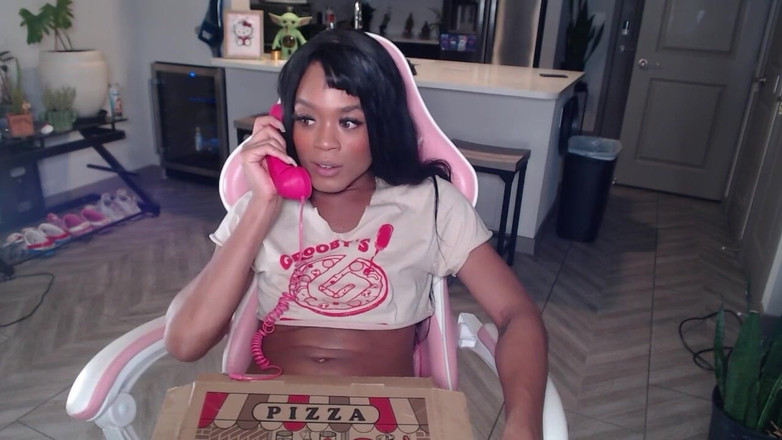 EROS ORISHA: Hot Tranny Pizza Delivery Girl Fucks a Pizza Box with...