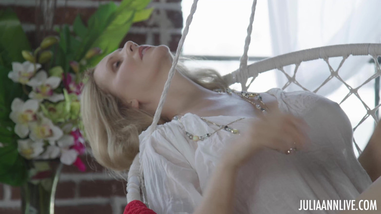 Julia Ann: Julia Ann Swing Chair Finger Tease