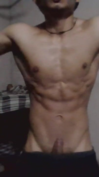 A Muscular Teen Boy Show His Body