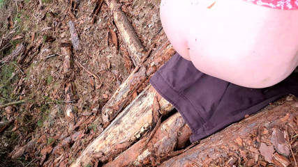 Bouncy Tits Action: Spread Your Legs on the Woodpile I Wanna Slap Your...