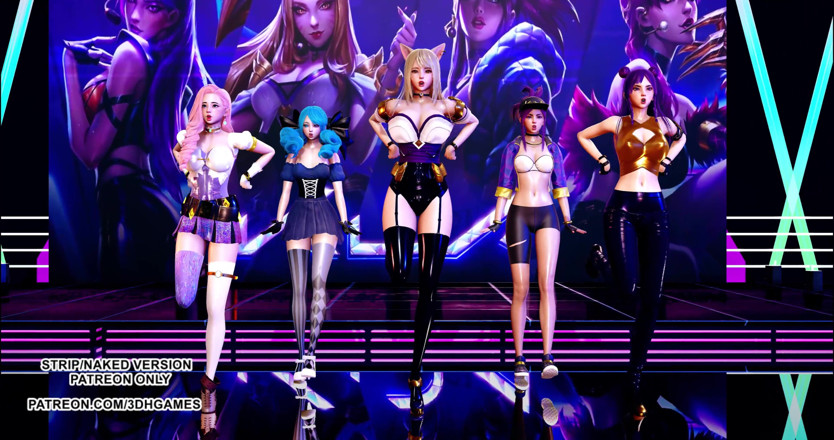 3D-Hentai Games: Gfriend - Glass bead Ahri, Akali, Seraphine, Kaisa, Gwen hot Kpop...