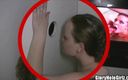 Glory Hole Girlz: Une salope du ghetto à forte poitrine suce des bites dans...