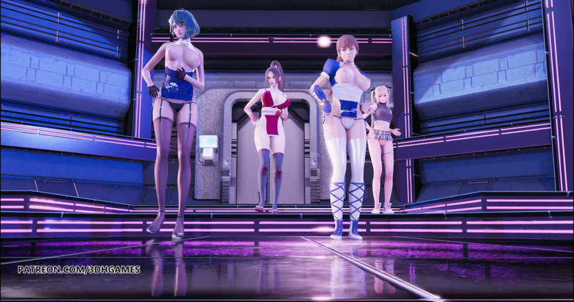 3D-Hentai Games: [MMD] Striptis glide Marie Rose Mai Shiranui Tamaki Kasumi Doa...