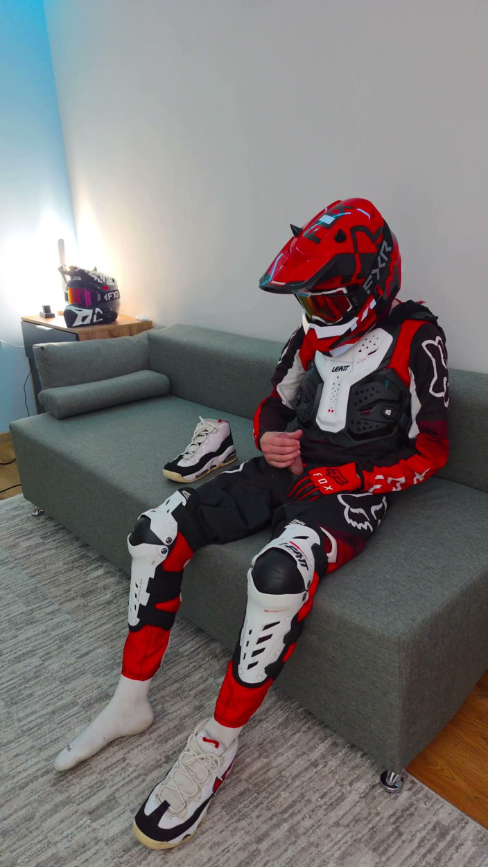 Sneakersmax98: Enjoyed Fucking Nike Sneakers While Wearing a Motocross Suit