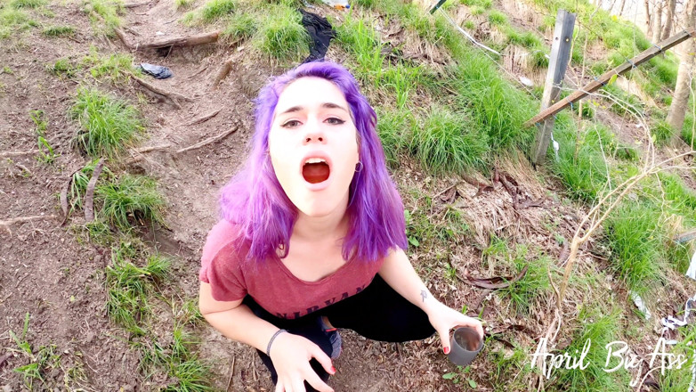 April BigAss: Drinking pee on the street from Argentina vacation, yellow all