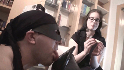 Femdom Austria: Mistress and her slave having a lunch