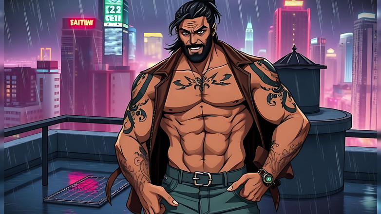 Erotic Man: Ai ile yapılan güçlü iri adamlar