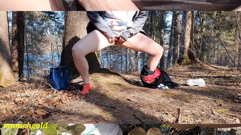 Munichgold: My New Kinky Pee Compilation Outdoors. My Hairy Butterfly Pussy...