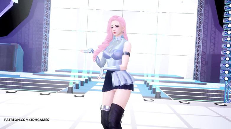 3D-Hentai Games: Kep1er - para cima! Ahri Seraphine Kaisa quente striptease league of...