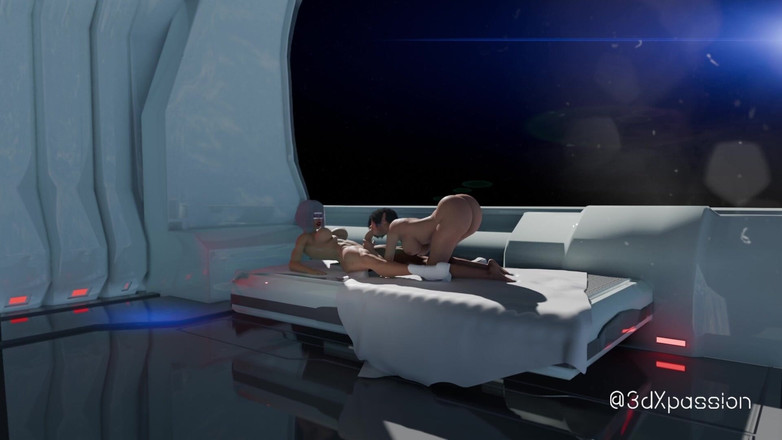 3dxpassion-transgender: Sci-fi lab secrets - belleza de 18 años Akari monta en vaquera...