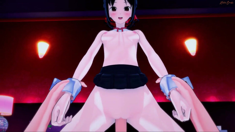 Hentai Smash: POV jebanie Kaguya Shinomiya, sperma w jej cipce. Miłość to...